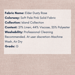 Fabric Swatch - Island Collection: Elder Dusty Rose - Our Boat House