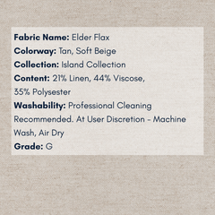 Fabric Swatch - Island Collection: Elder Flax - Our Boat House