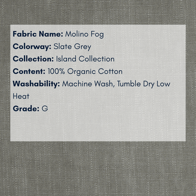 Fabric Swatch - Island Collection: Molino Fog Organic Cotton - Our Boat House
