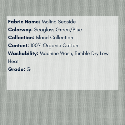 Fabric Swatch - Island Collection: Molino Seaside Organic Cotton - Our Boat House