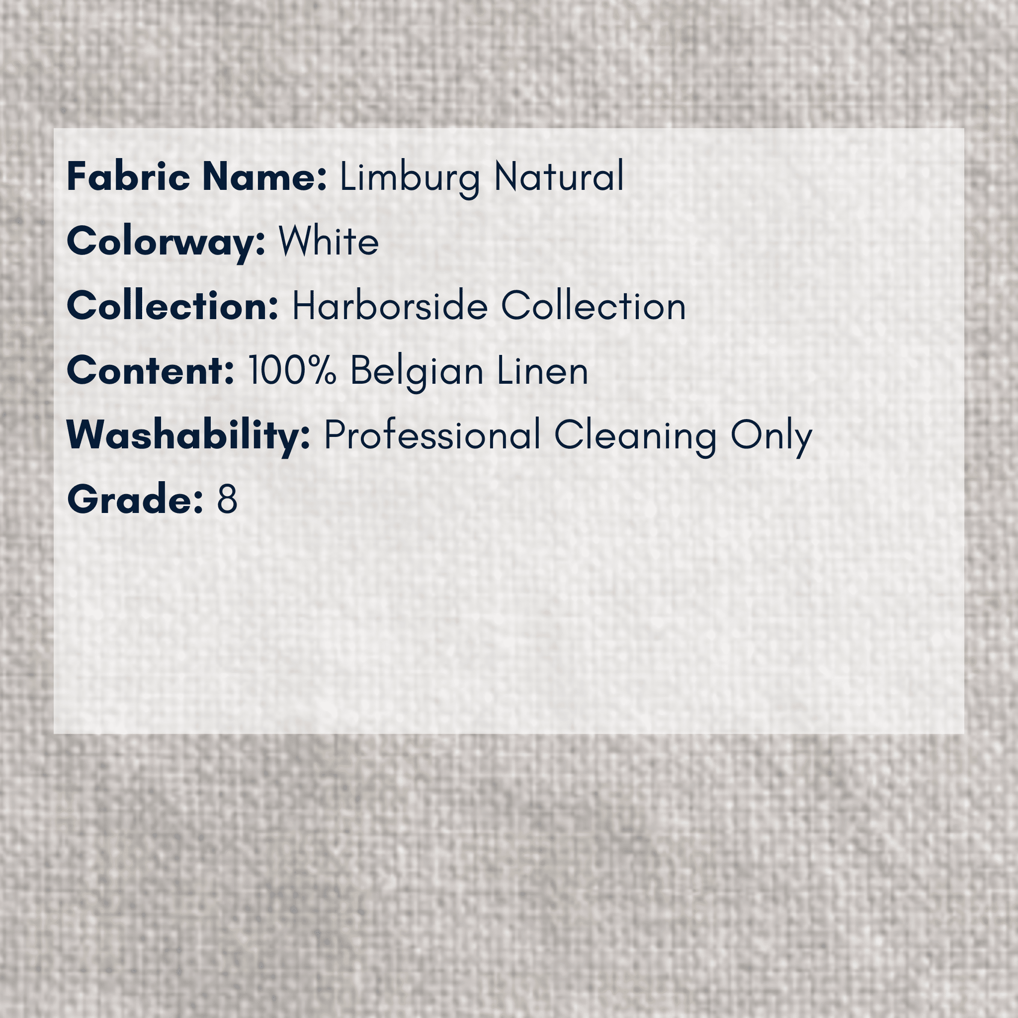 Fabric Swatch: Limburg Natural - Harborside Collection - coastal inspired home furnishing