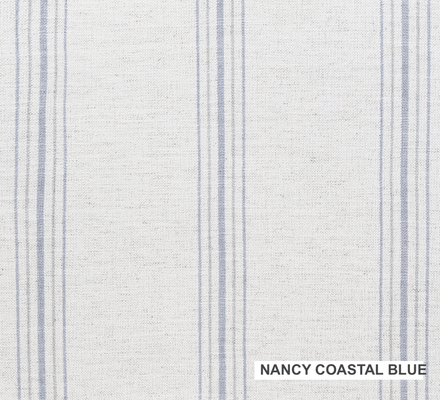 Fabric Swatch: Nancy Coastal Blue - Harborside Collection - Our Boat House
