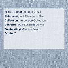 Fabric Swatch: Preserve Cloud - Harborside Collection - coastal inspired home furnishing