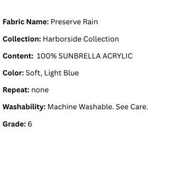 Fabric Swatch: Preserve Rain - Harborside Collection - Our Boat House