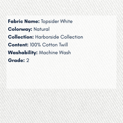 Fabric Swatch; Topsider White - Harborside Collection - Our Boat House