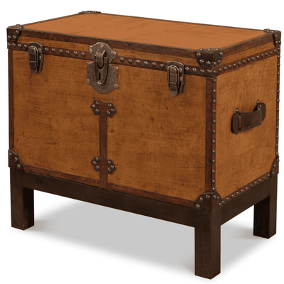 Fenwick Leather Box Side Table - Our Boat House