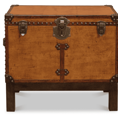 Fenwick Leather Box Side Table - Our Boat House