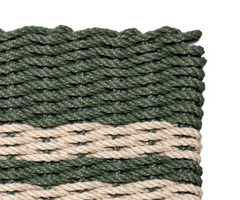 Rope Doormat - Fern & Palomino Farmhouse Stripe