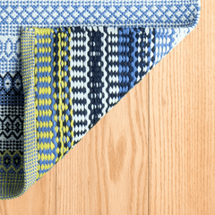 Fiesta Stripe Blue & Green - Indoor/Outdoor Rug - Our Boat House