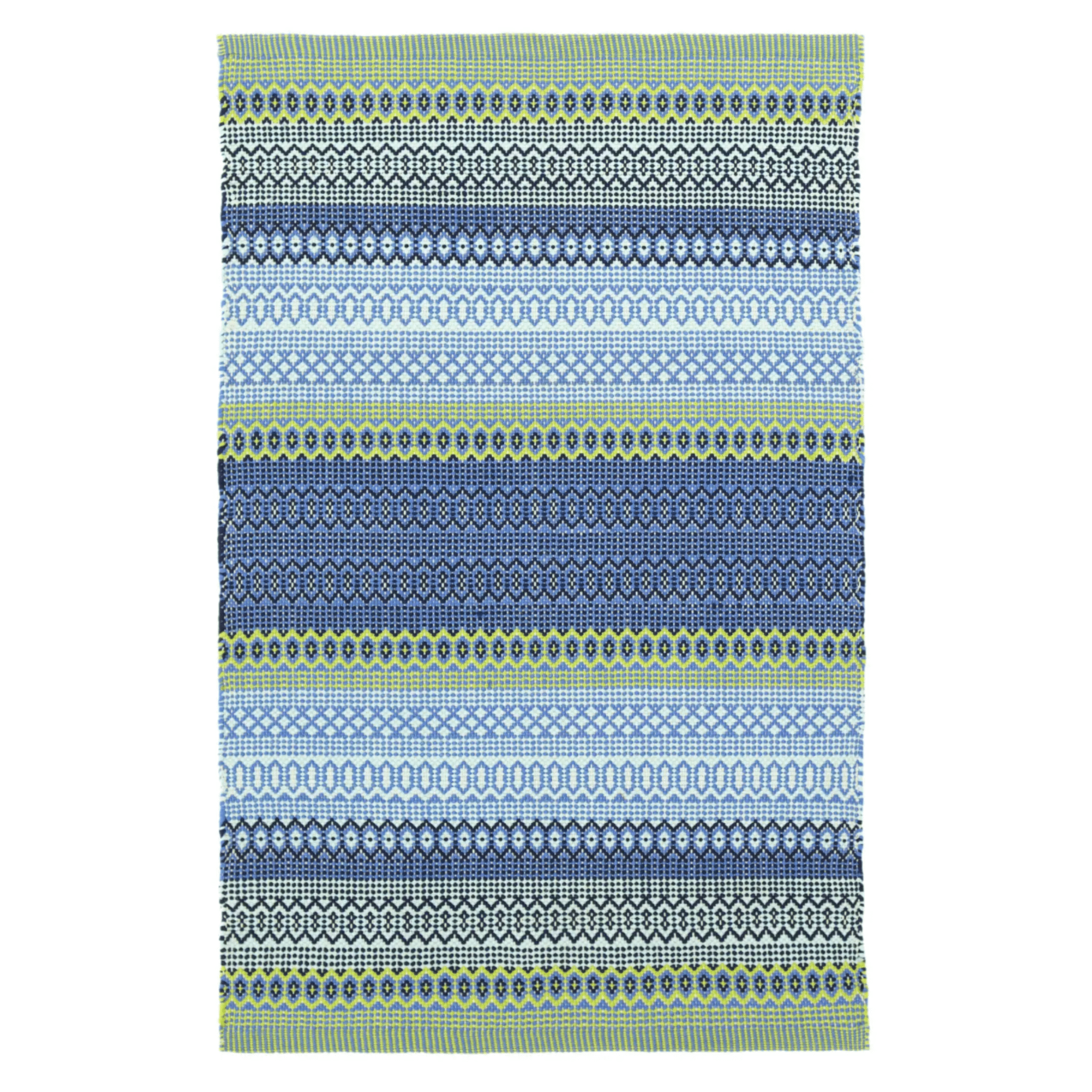 Fiesta Stripe Blue & Green - Indoor/Outdoor Rug - Our Boat House
