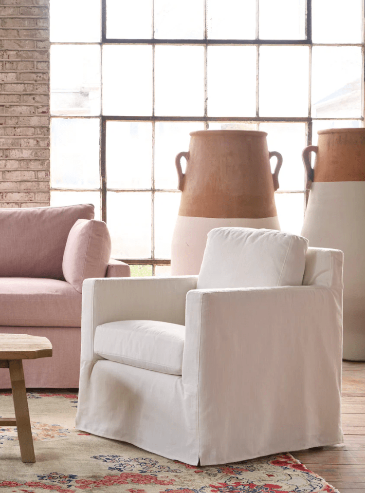 Fiji Slipcovered Slipcovered Petite Chair - Our Boat House