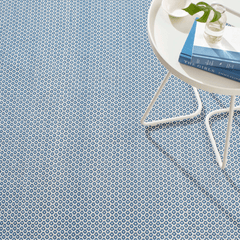 Finn Handwoven Indoor/Outdoor Rug - Denim - Our Boat House