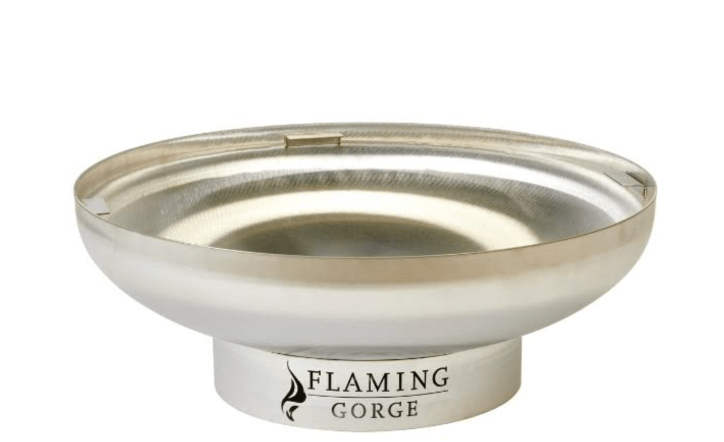 Flaming Gorge - Gobi Polished Stainless Steel Fire Pit with Mesh Top Included - Our Boat House