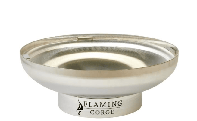 Flaming Gorge - Gobi Polished Stainless Steel Fire Pit with Mesh Top Included - Our Boat House