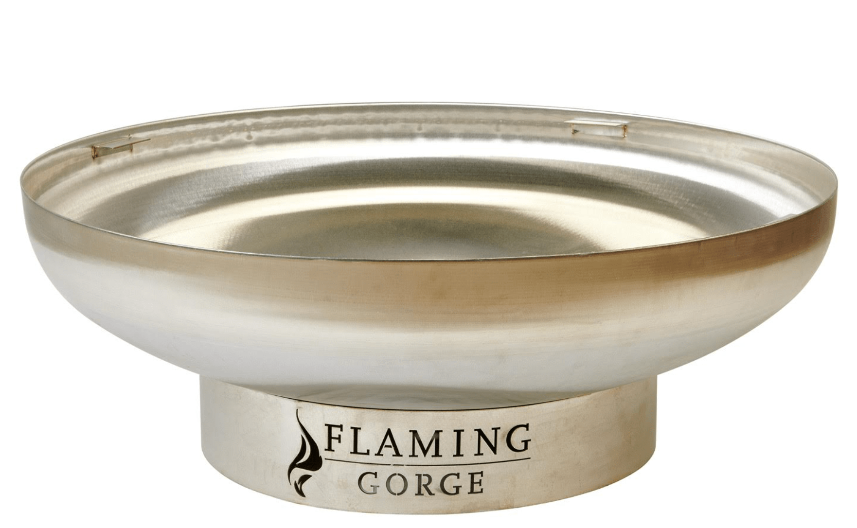 Flaming Gorge - Gobi Polished Stainless Steel Fire Pit with Mesh Top Included - Our Boat House