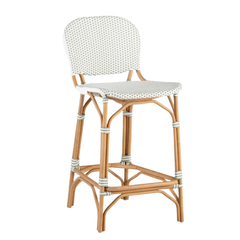 Florence Bistro Counter Stool - White & Sage - Our Boat House