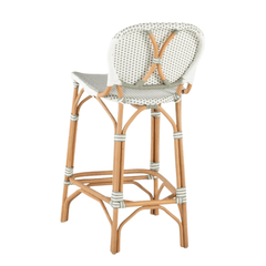 Florence Bistro Counter Stool - White & Sage - Our Boat House