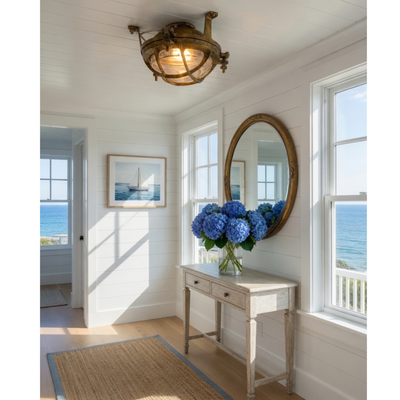 Solid Brass  Four Bar Light