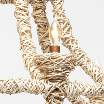 Francesca Natural Fiber Chandelier - Our Boat House