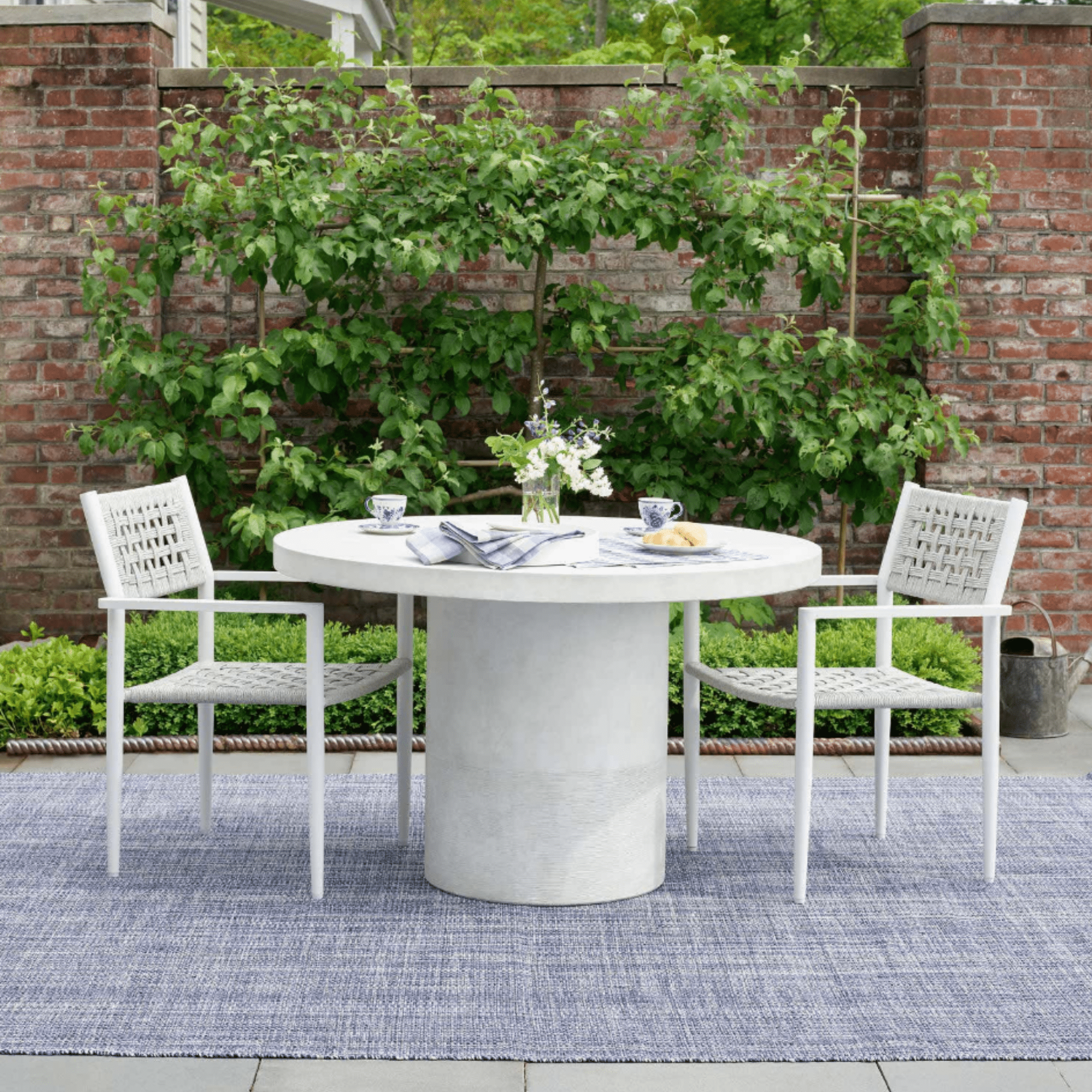 Fusion Handwoven Indoor/Outdoor Rug - Blue - Our Boat House