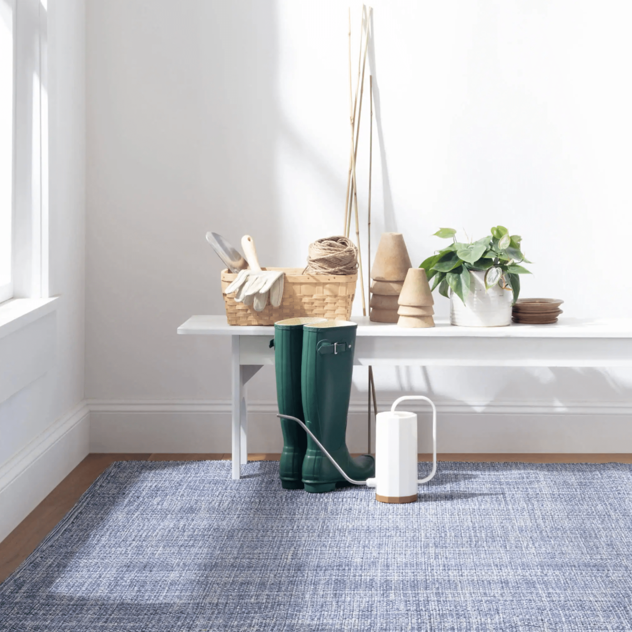 Fusion Handwoven Indoor/Outdoor Rug - Blue - Our Boat House