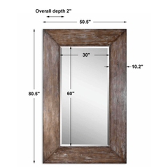 Large Galway Recycled Wood Mirror