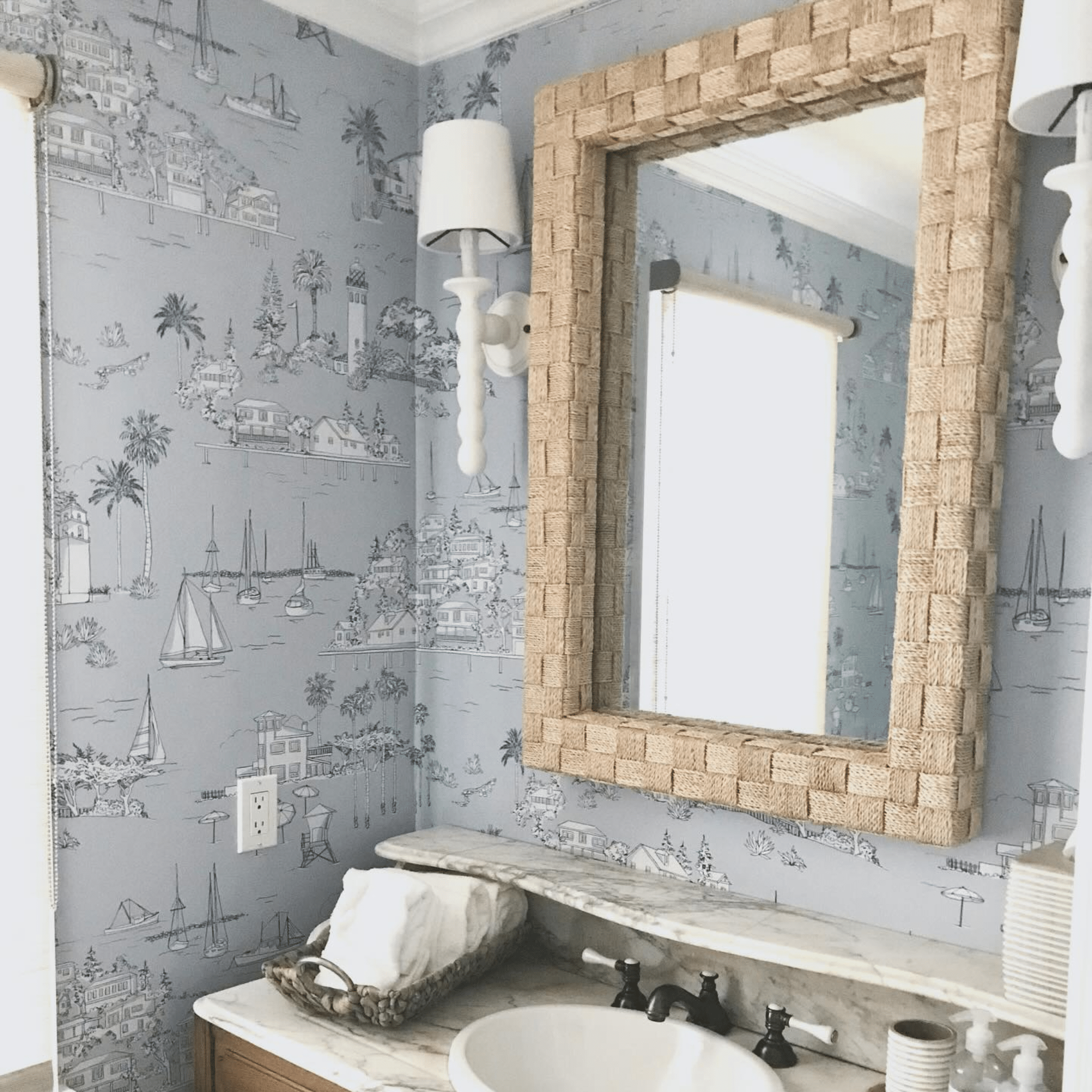 Geneva Woven Abaca Mirror - Four Sizes - Our Boat House