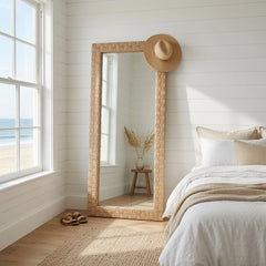 Geneva Woven Abaca Mirror - Two Sizes - Our Boat House