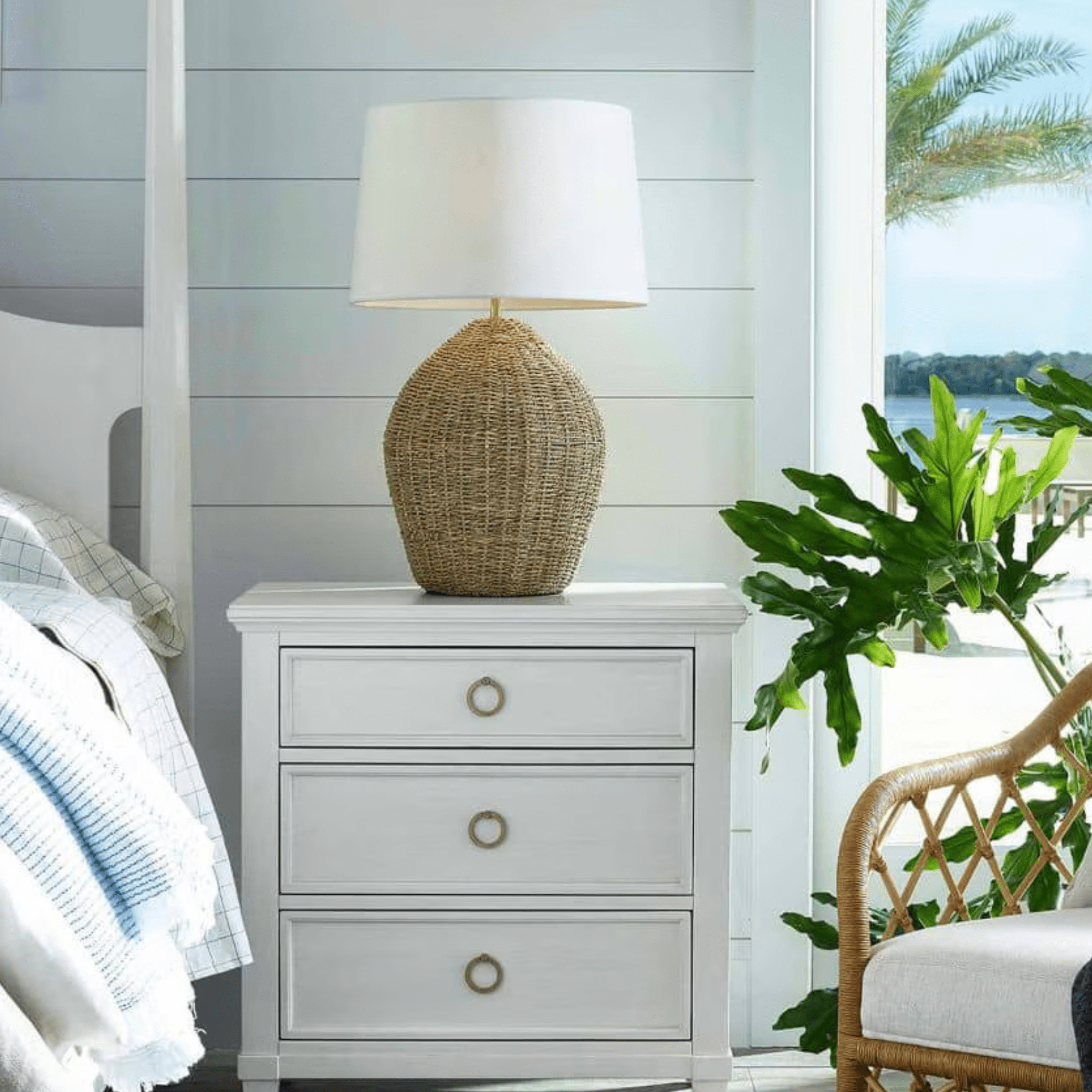 Georgian Table Lamp - Natural - Our Boat House
