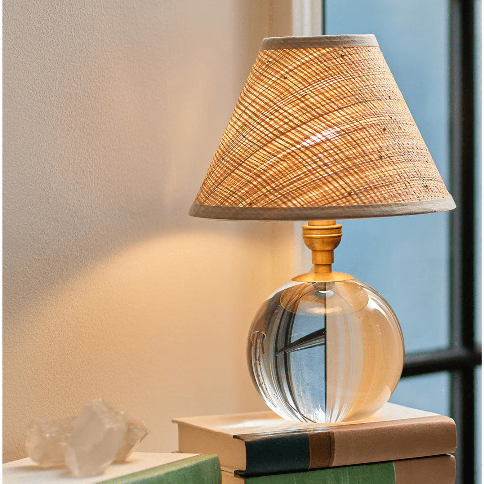 Giorgio Crystal Mini Lamp - Brass - coastal inspired home furnishing lifestyle