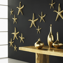 Gold Starfish Wall Art Set - Three Sizes - Our Boat House