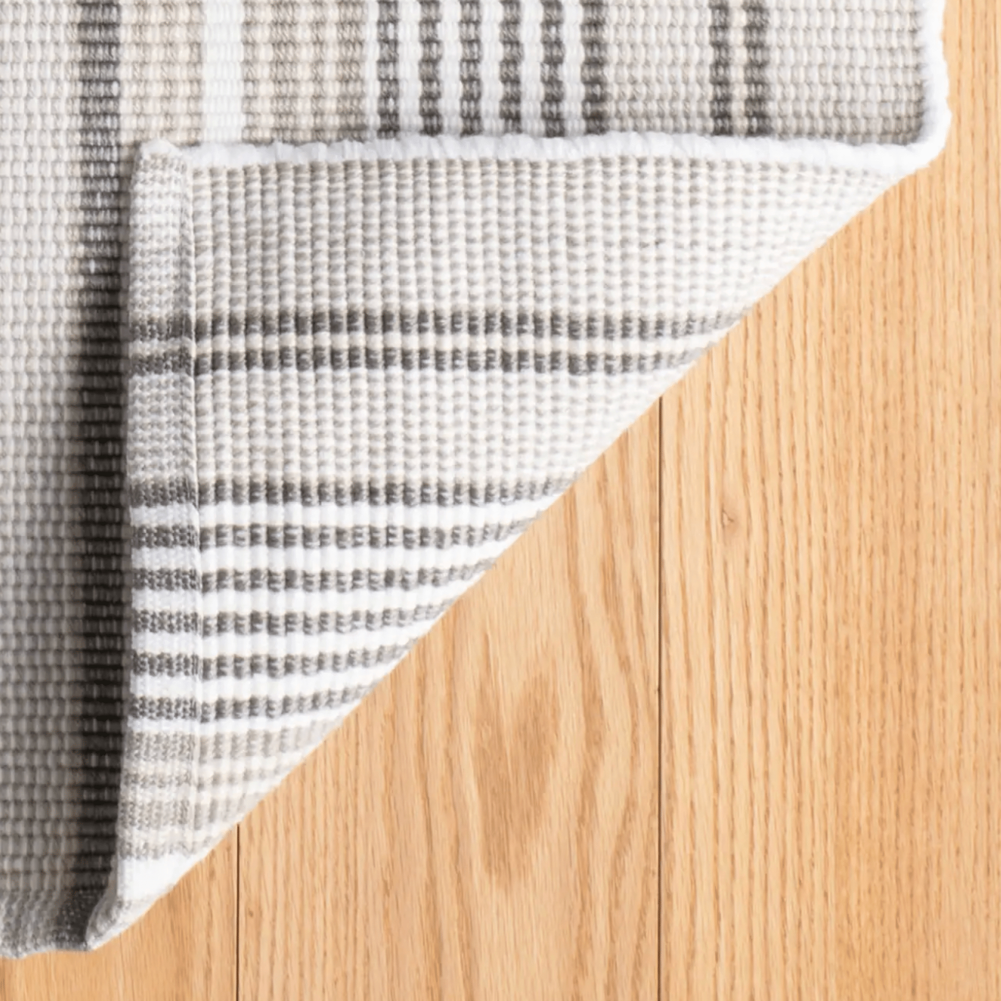 Gradation Ticking Handwoven Indoor/Outdoor Rug - Gray Stripe - Our Boat House