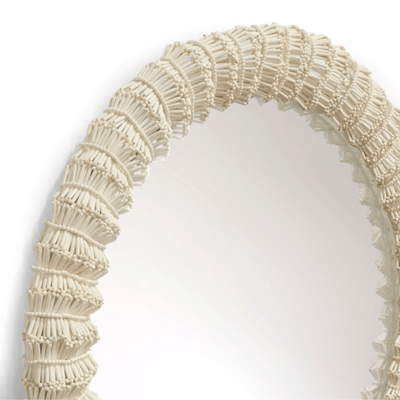 Grand Turk Wood Bead Mirror - Our Boat House