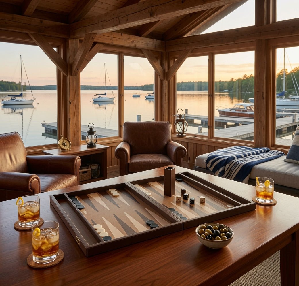 Grantham Backgammon - Aged Camel - Our Boat House