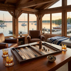 Grantham Backgammon - Aged Camel - Our Boat House