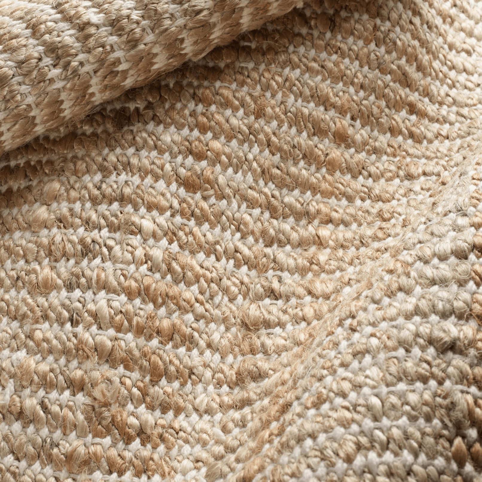 Gridwork Handwoven Jute Rug - Ivory - Our Boat House