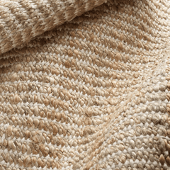 Gridwork Handwoven Jute Rug - Ivory - Our Boat House