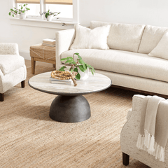 Gridwork Handwoven Jute Rug - Ivory - Our Boat House