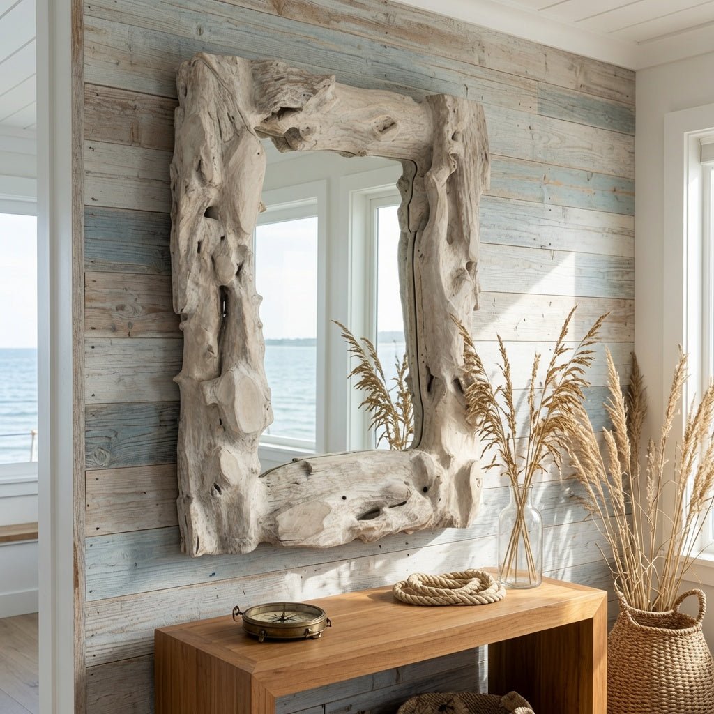 Gull's Landing Driftwood Mirror - Our Boat House