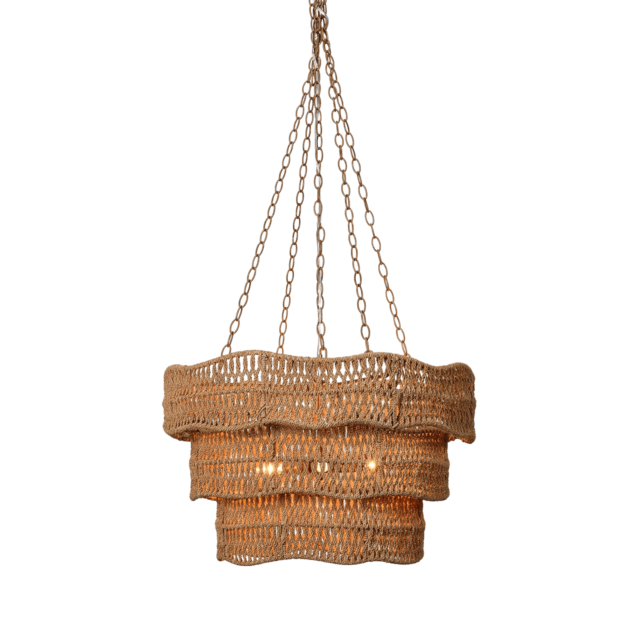 Halina Woven Chandelier - coastal inspired home furnishing