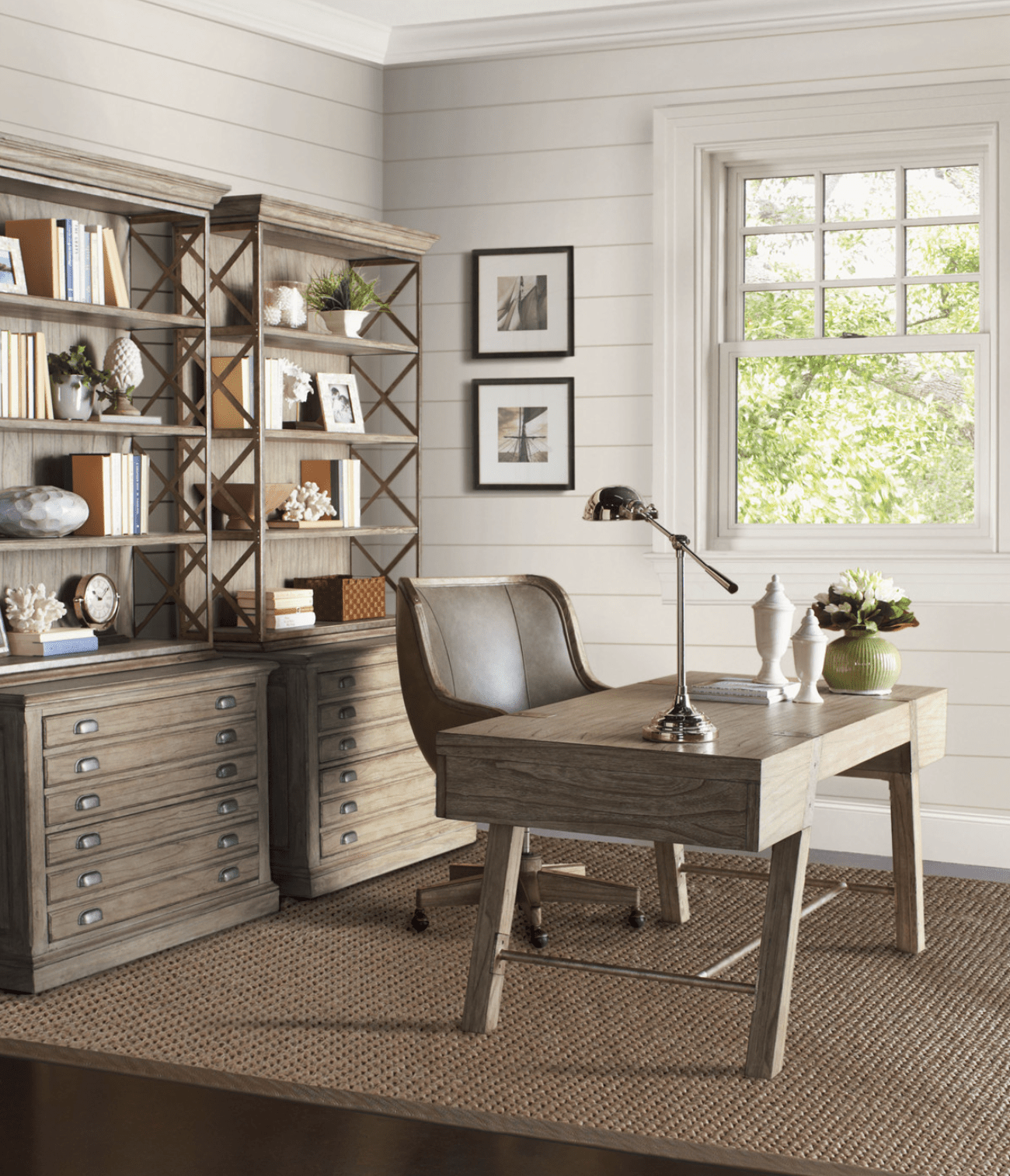 Hamlin Gray Driftwood File Chest w/Shelves - Our Boat House