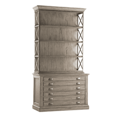 Hamlin Gray Driftwood File Chest w/Shelves - Our Boat House