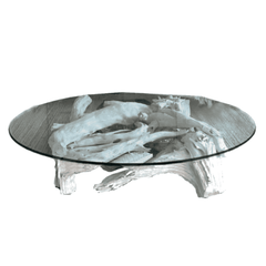 Hampton Driftwood Coffee Table Base for Round Top - Multiple Size Options - Our Boat House