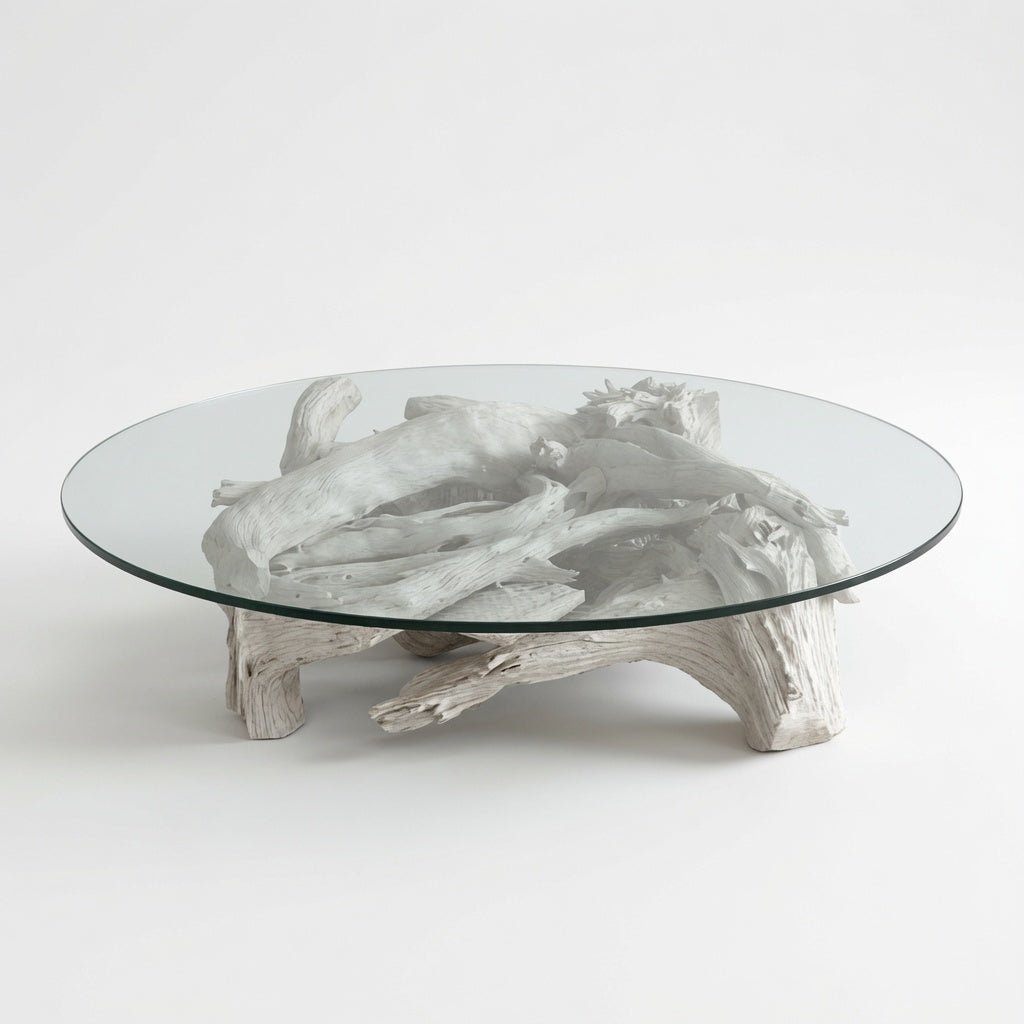Hampton Driftwood Coffee Table Base for Round Top - Multiple Size Options - Our Boat House
