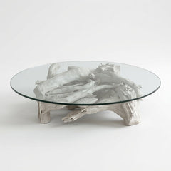 Hampton Driftwood Coffee Table Base for Round Top - Multiple Size Options - Our Boat House