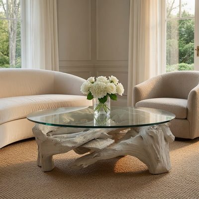 Hampton Driftwood Coffee Table Base for Round Top - Multiple Size Options - Our Boat House