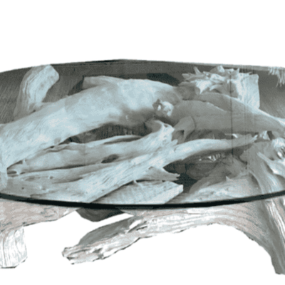 Hampton Driftwood Coffee Table Base for Round Top - Multiple Size Options - Our Boat House