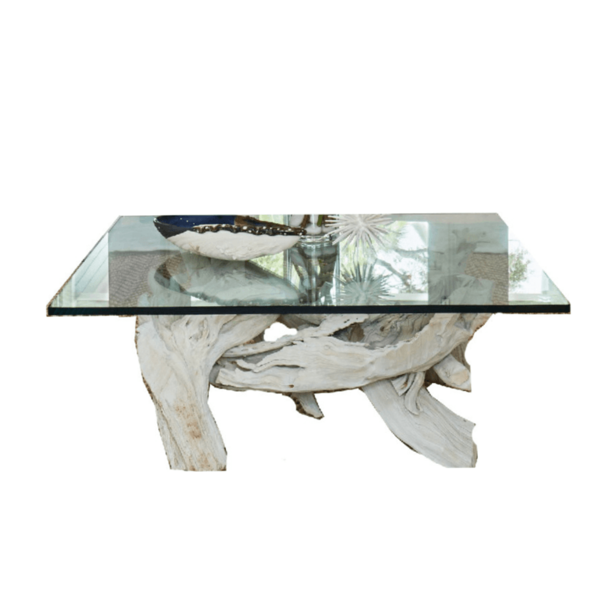 Hampton Driftwood Coffee Table Base for Square Top - Multiple Size Options - Our Boat House