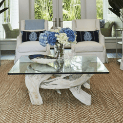Hampton Driftwood Coffee Table Base for Square Top - Multiple Size Options - Our Boat House