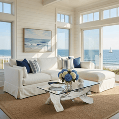 Hampton Driftwood Coffee Table Base for Square Top - Multiple Size Options - Our Boat House
